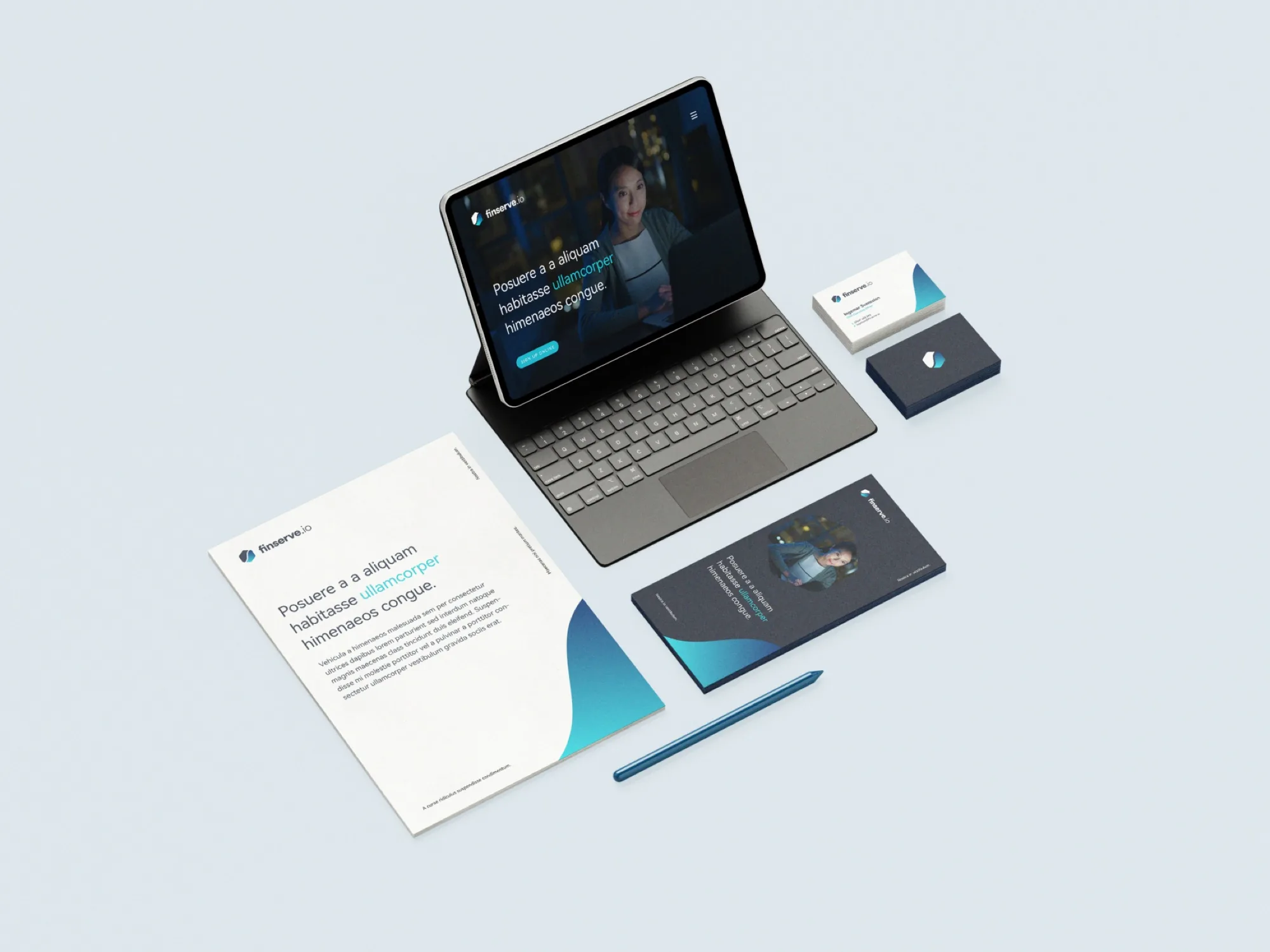 Finserve.io — the stationery set