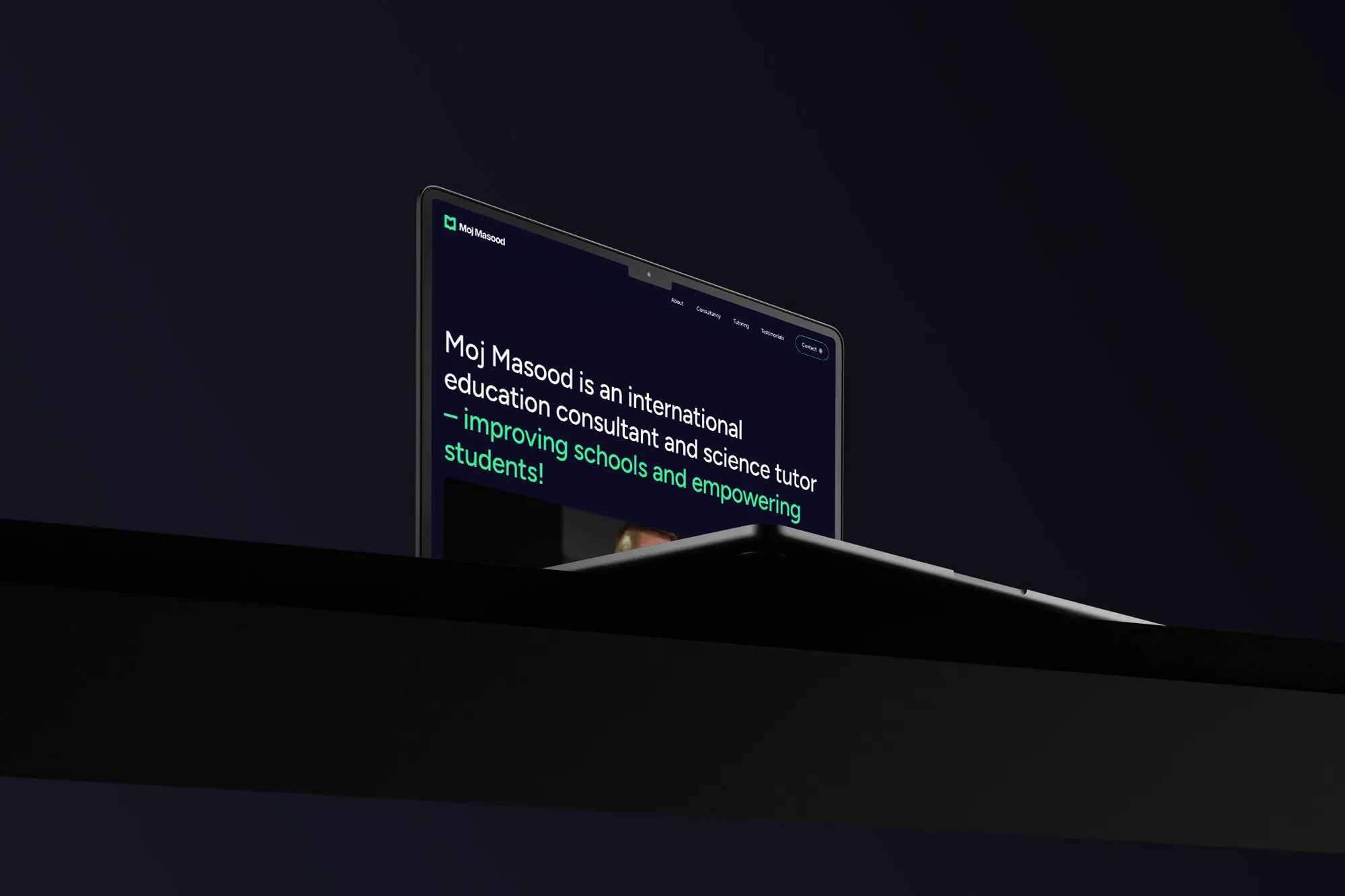 Moj Masood — the website about page