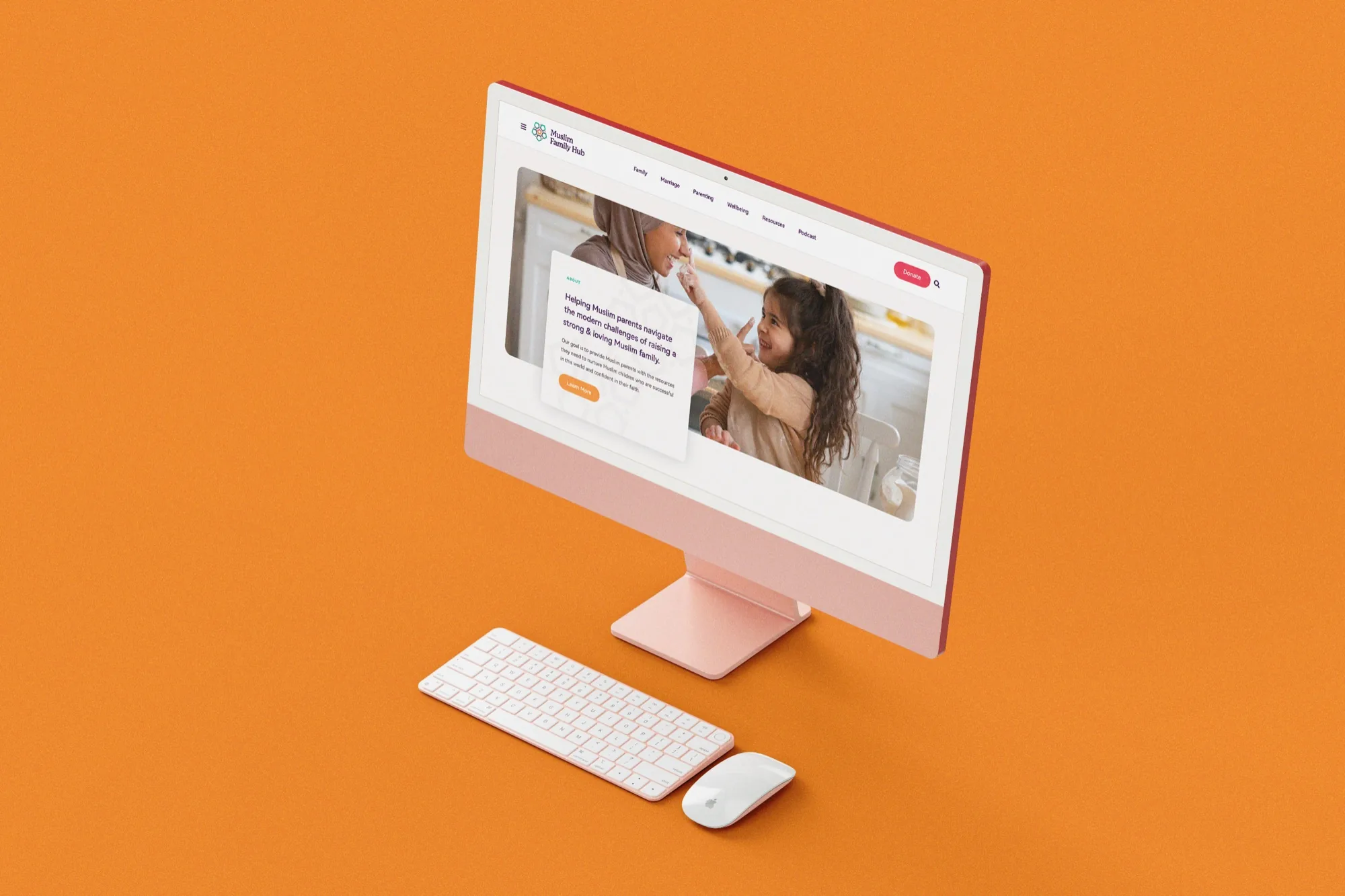 Muslim Family Hub — the website on a desktop computer
