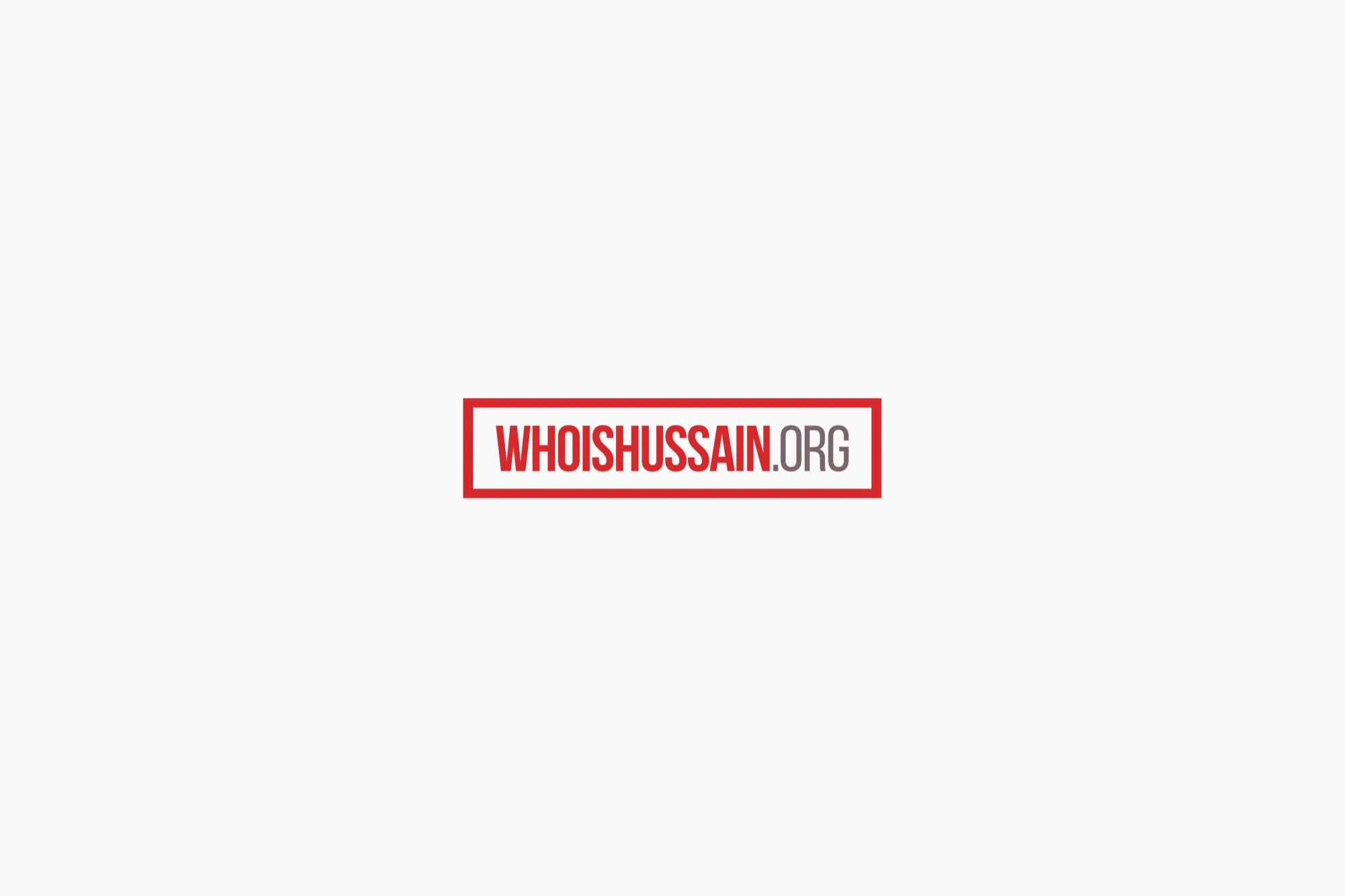 Who is Hussain — the whoishussain.org wordmark